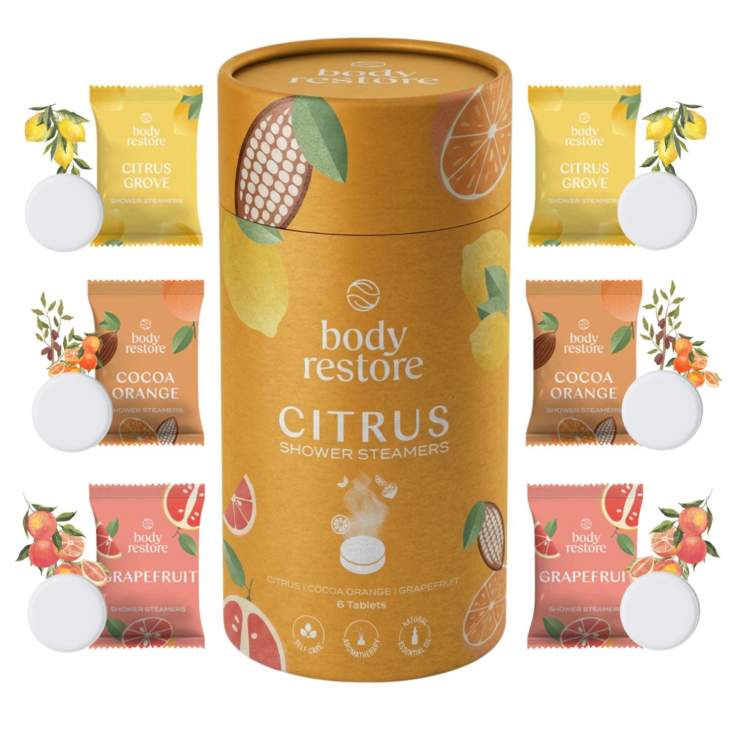 Shower Steamers Mix Agrumi - Scatola Regalo da 6