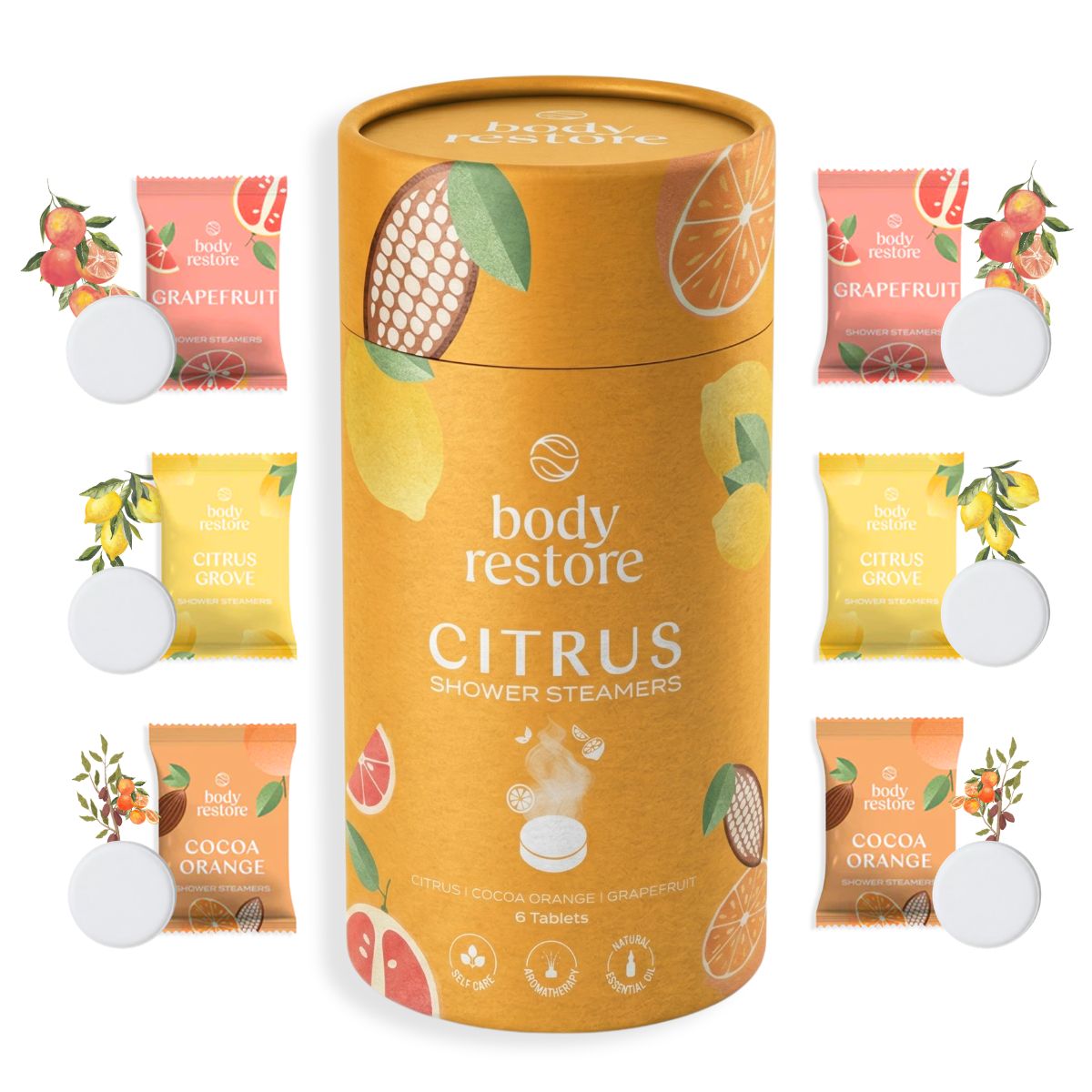 Shower Steamers Mix Agrumi - Scatola Regalo da 6