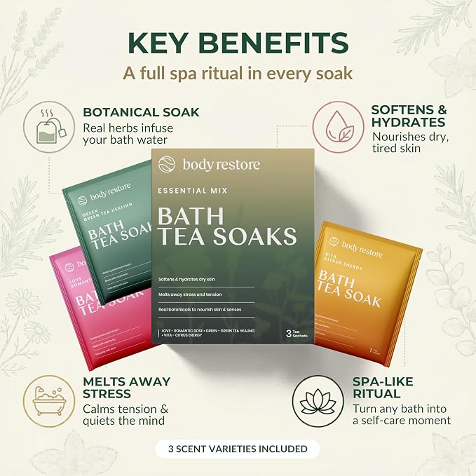 Bath Tea Soaks - Essential Mix (3 stuks)