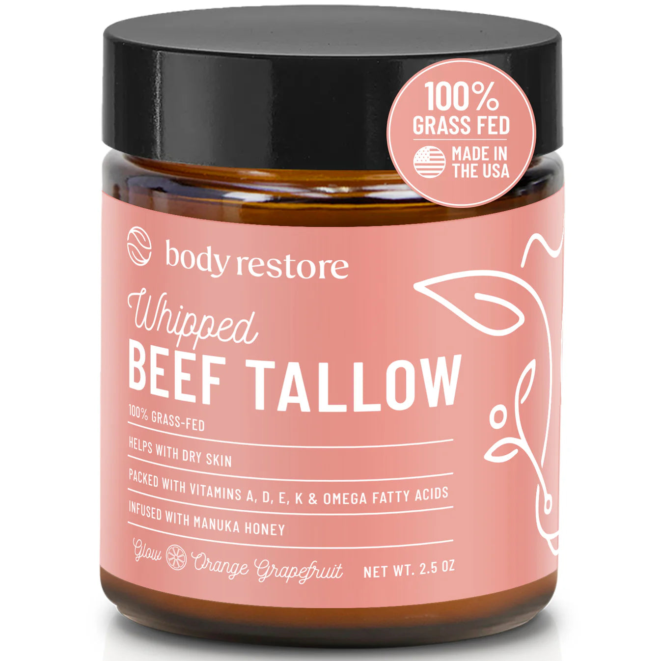 Beef Tallow Crème - Orange Grapefruit