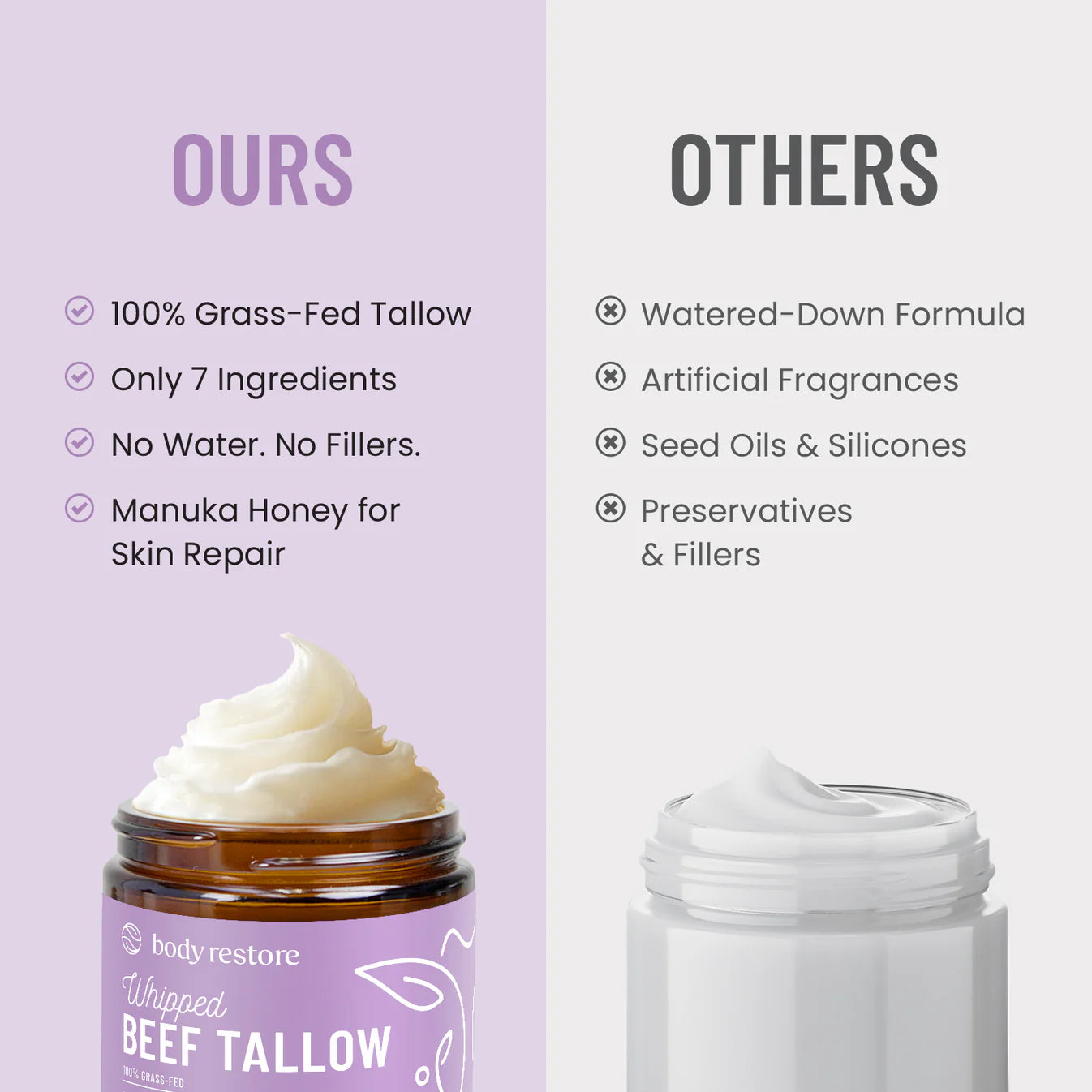 Beef Tallow Crème - Lavendel