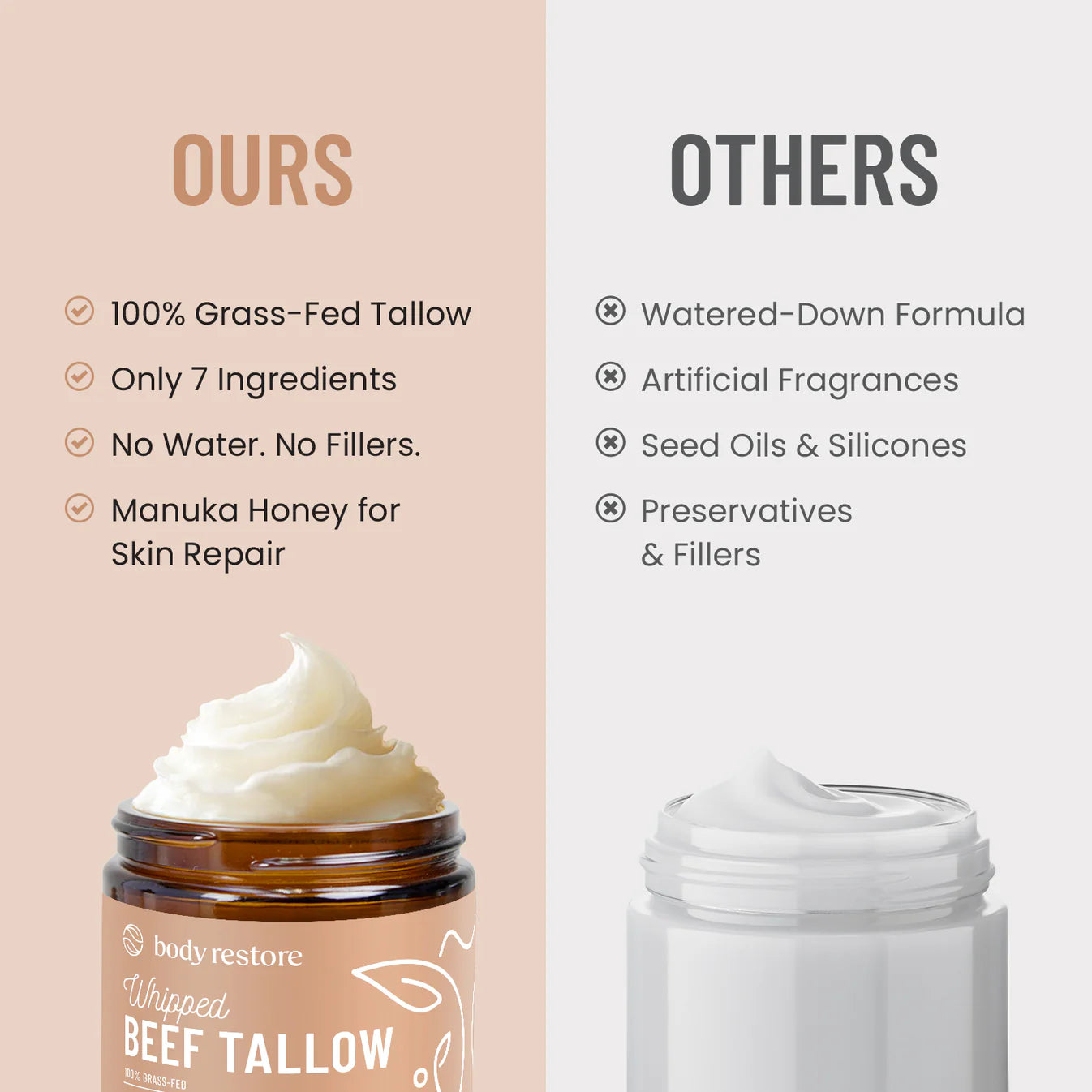 Beef Tallow Crème - Geurloos