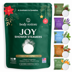 Body Restore JOY Shower Steamers, 15 tabletten in 5 geuren: Winter Forest, Silent Night, Peppermint, Winter Spice en Winter Defense